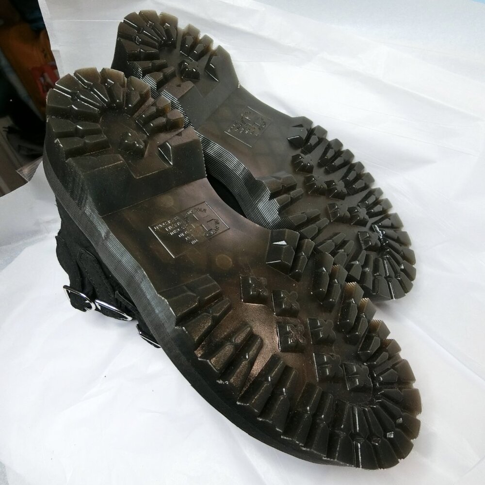 RARE Dr. Martens x Lazy Oaf Suede Heart Buckle Platform Boots | Size 9 - Picture 8 of 12
